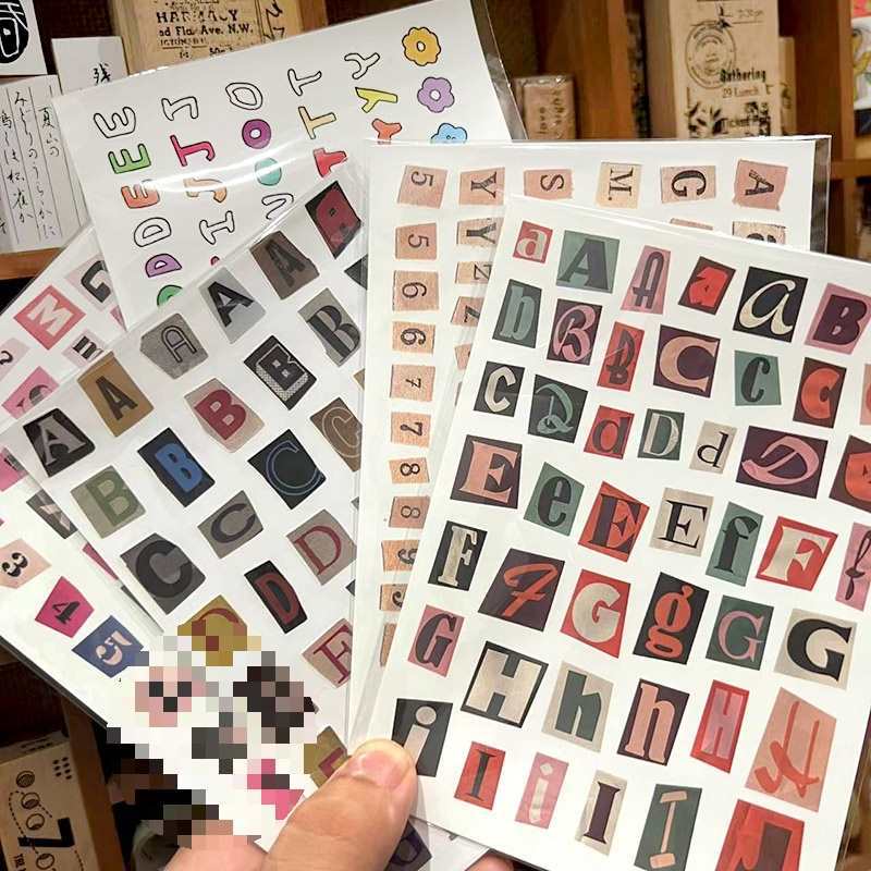 Stickers Anglais Lettres Et Nombres Symbole Etiquette Sticker Matière Décoration