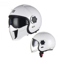 Casque de moto rétro Warrior noir