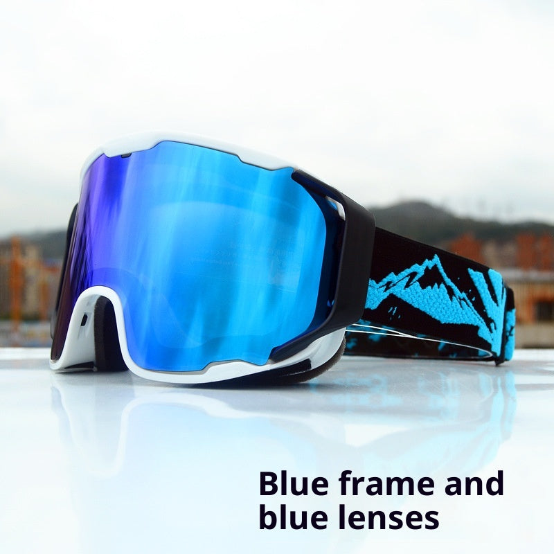 Gants de ski Double couche Anti-fog Plein Real Film Gants de ski