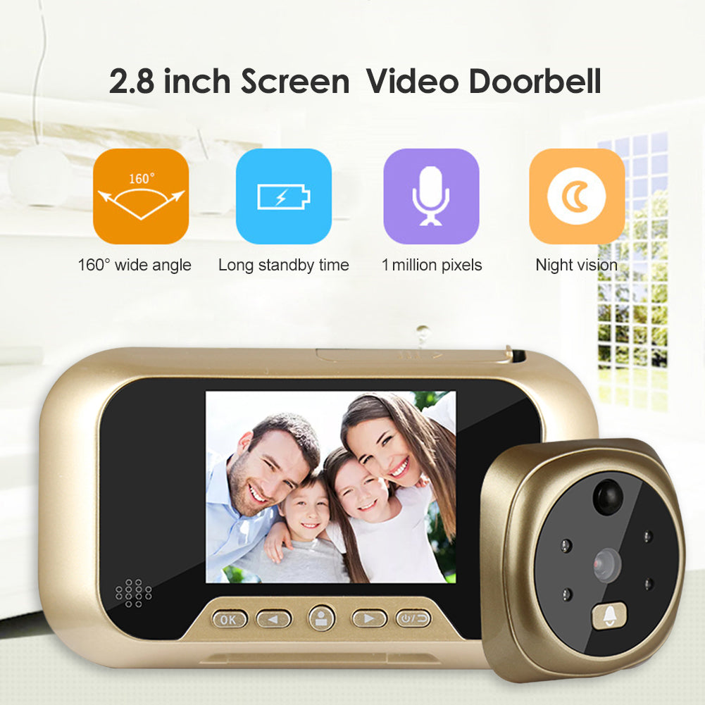 2.8 Inch infrarouge de vision nocturne caméra vidéo Intelligent électronique Peephol Peephol visuel