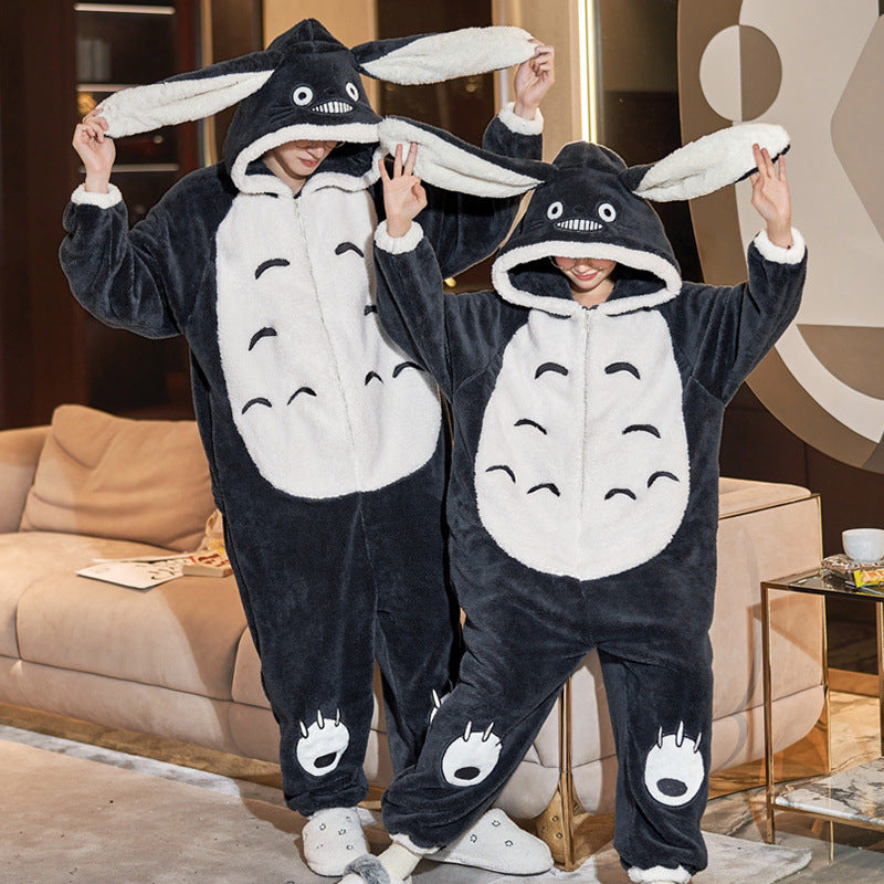 Femmes Hommes Pajama Hiver Chaud Vêtements de nuit Couple Pajama
