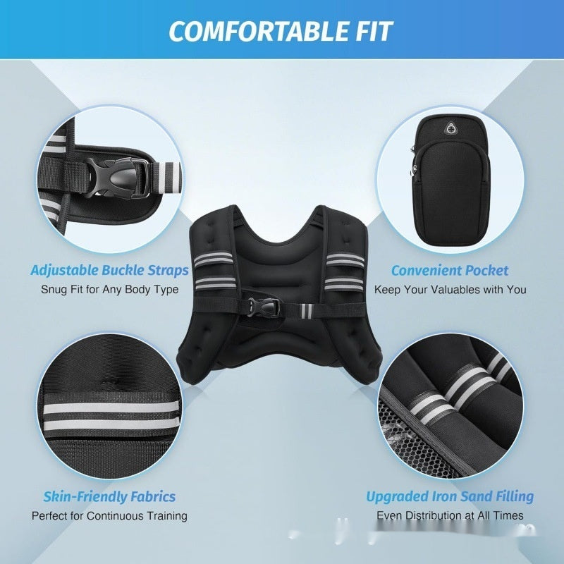 Poids Vest Epaule Plus Veste Plus Tailles Bande réfléchissante