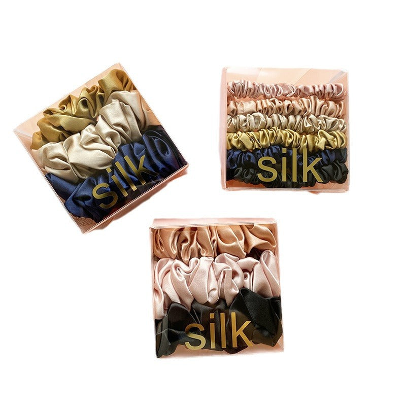 22mm High-end Heavyweight Silk Hair Tie design français sans couture
