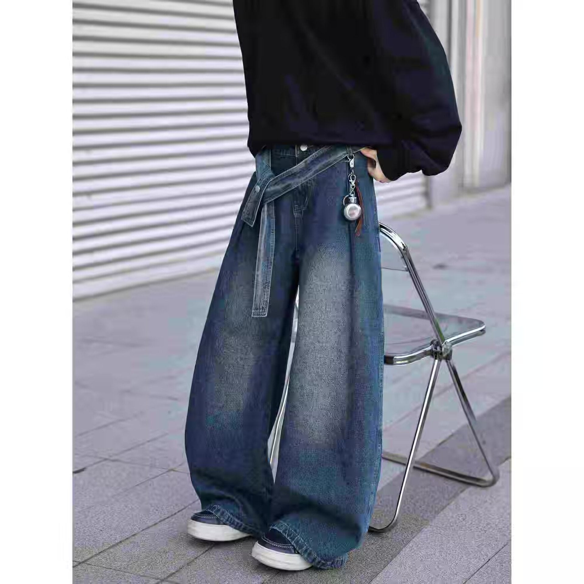 Pantalon bleu vintage style américain