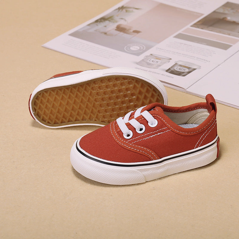 Chaussures de toile de couleur simple pour enfant