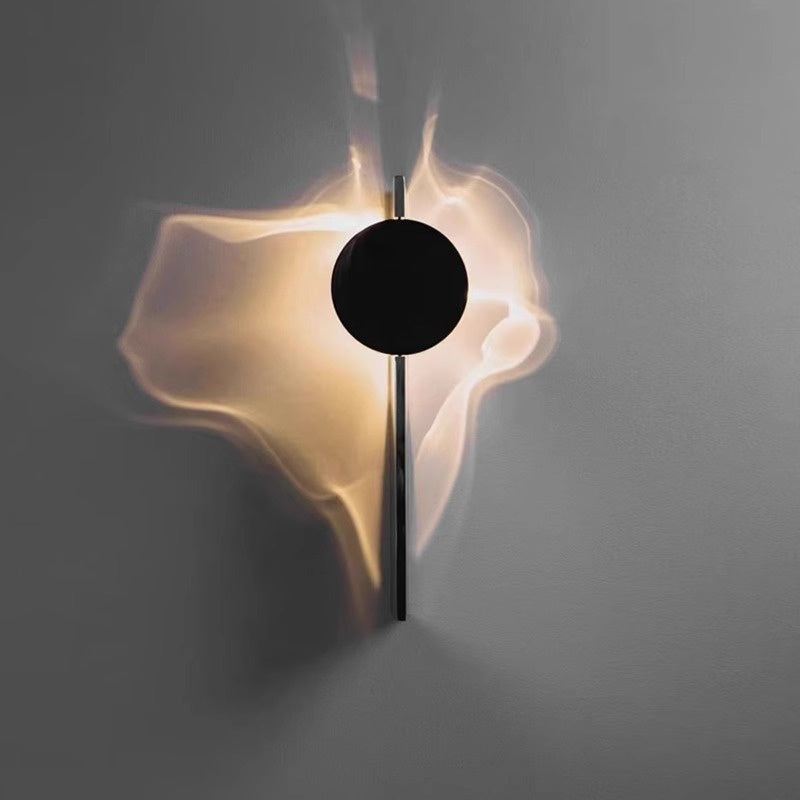 Lampe murale de salon rotative en acier inoxydable ondulé