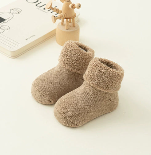 Nouveau-né AutomneHiver Terry-Style Chaussettes de plancher non glissantes