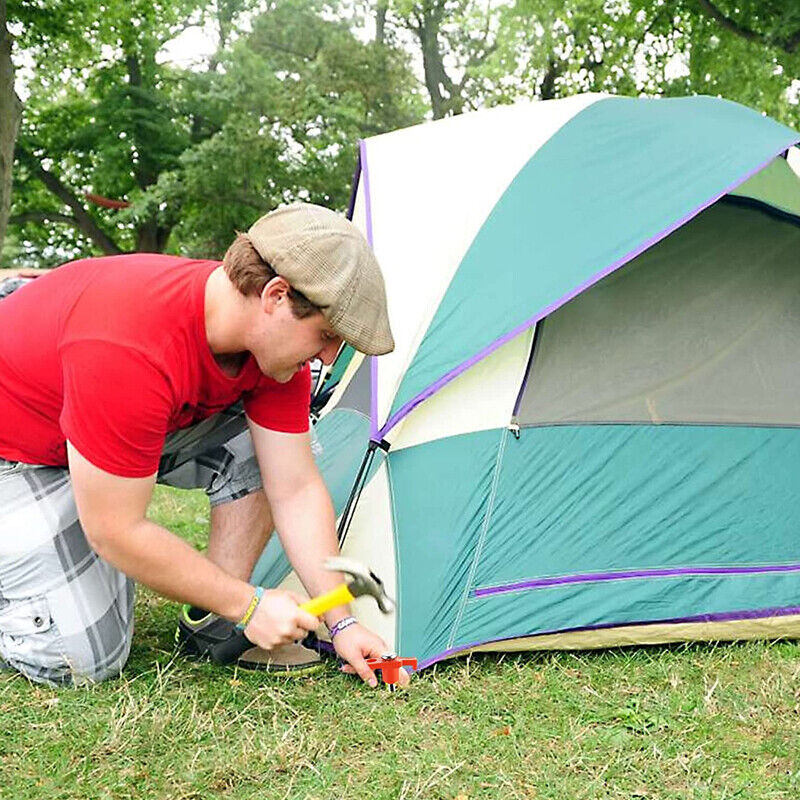 10Pcs Tente en acier galvanisé lourd Pèlerins en métal Camping Anchor de feuille de sol HS