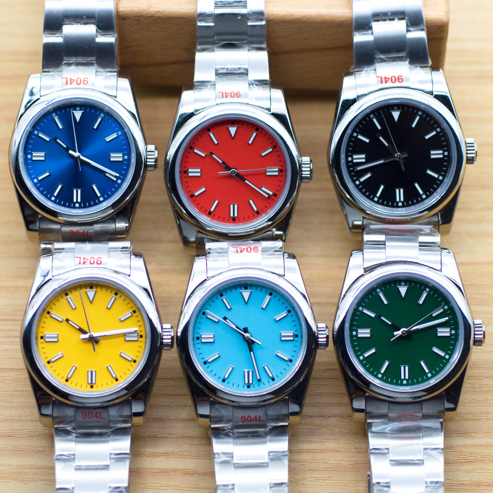 Montre mécanique automatique étanche 5ATM en acier inoxydable pour homme
