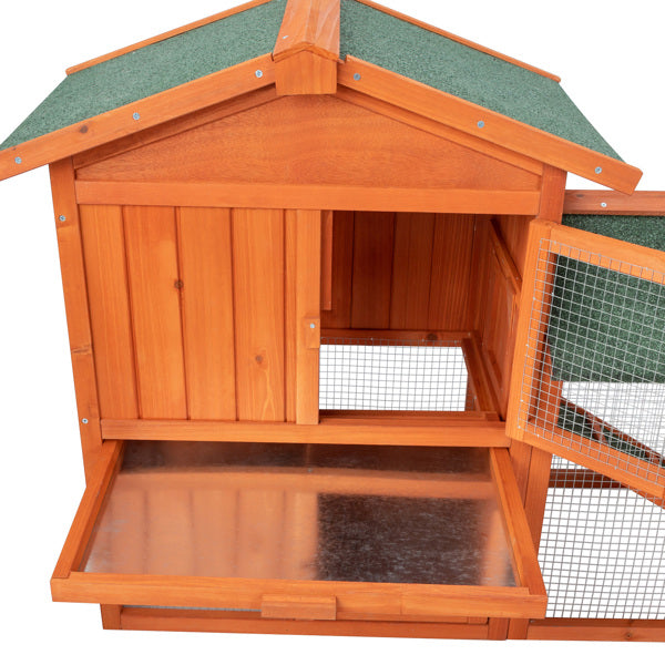 61pouces de poulet en bois Hen House Rabbit Wood Hutch Volaille Cage Habitat