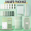 Set de bureau vert – organisateur portable avec 330 notes collantes
