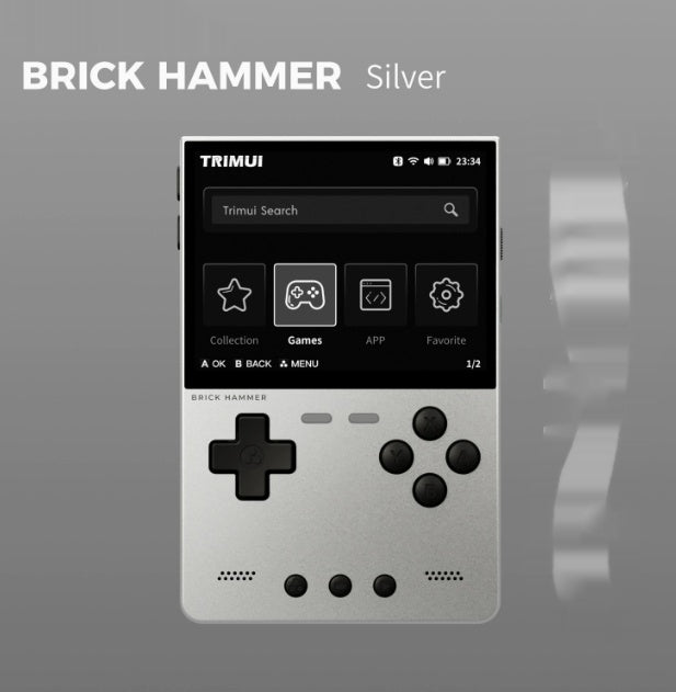 Console de jeu portable avec un alliage d'aluminium Shell