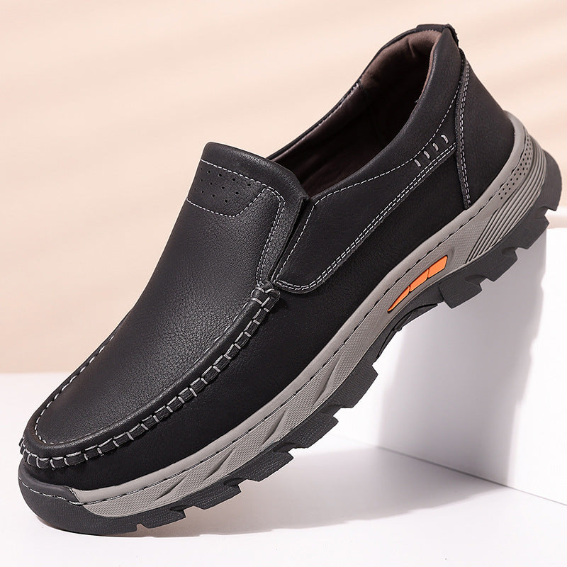 Hommes Outdoor Bas-top Chaussures antidérapantes en cuir