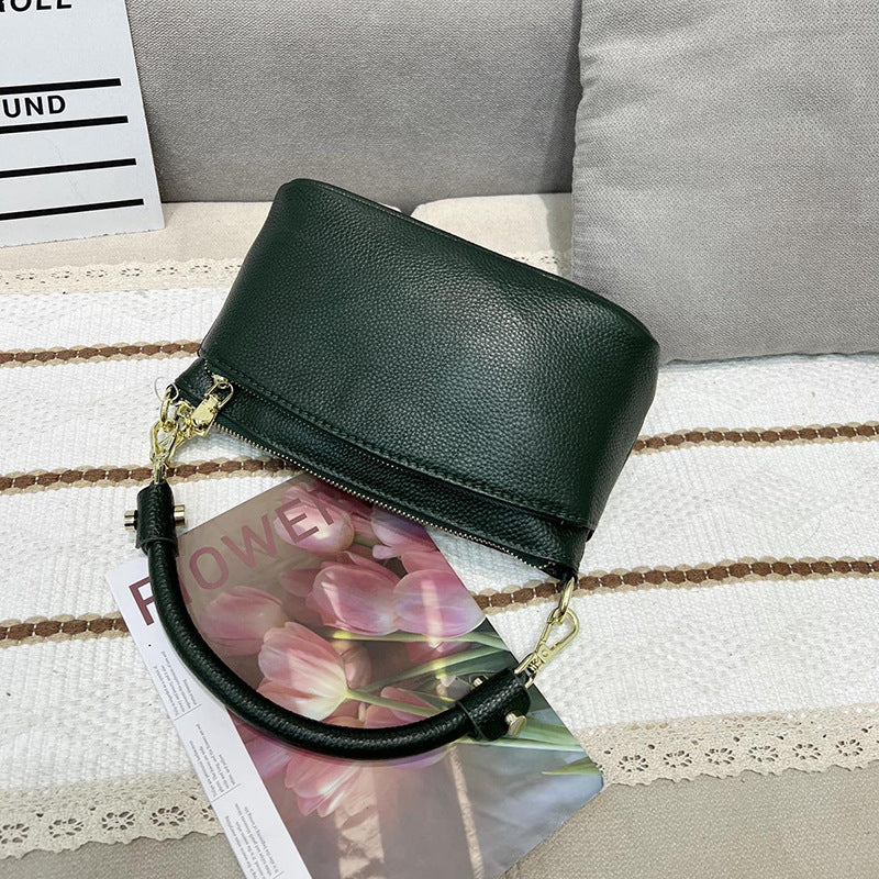 Sac à main pour femmes Sac à épaule en cuir plein grain