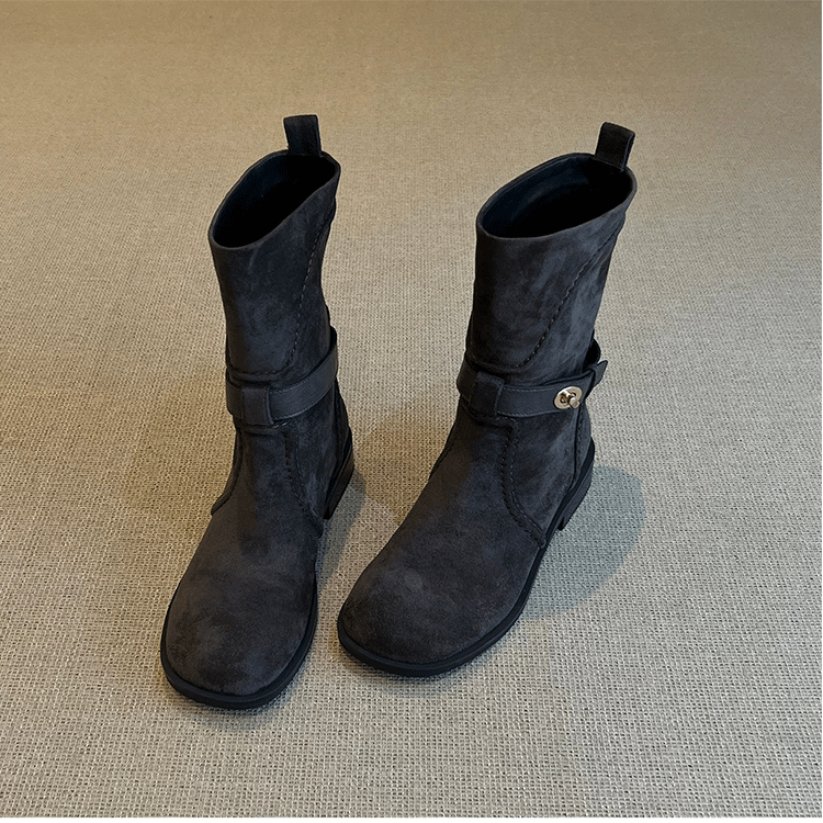 Bottes françaises vintage Suede Western Ankle