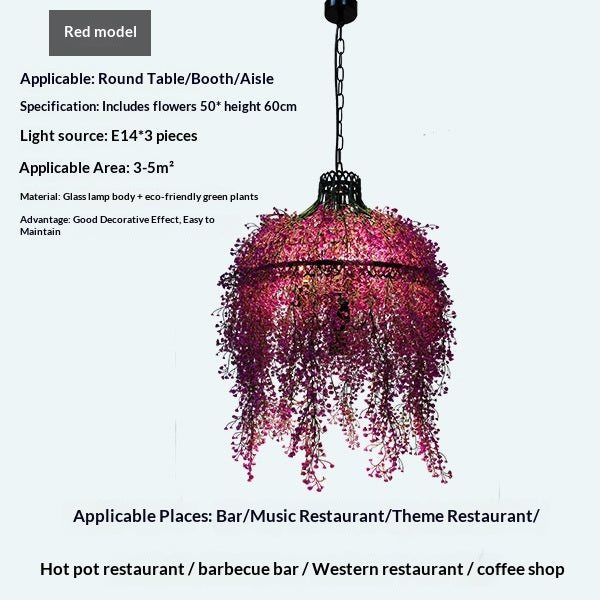 Restaurant de style industriel Chandelier Restaurant et bar de hotpot