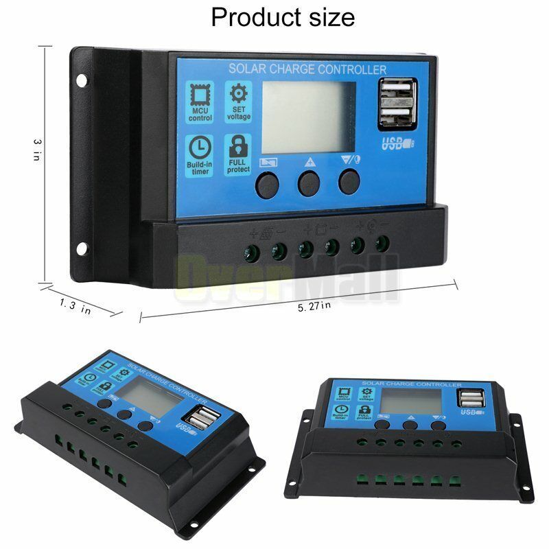 20-80A MPPT Solar Panel Regulator Charge Controller Auto Focus Tracking 12