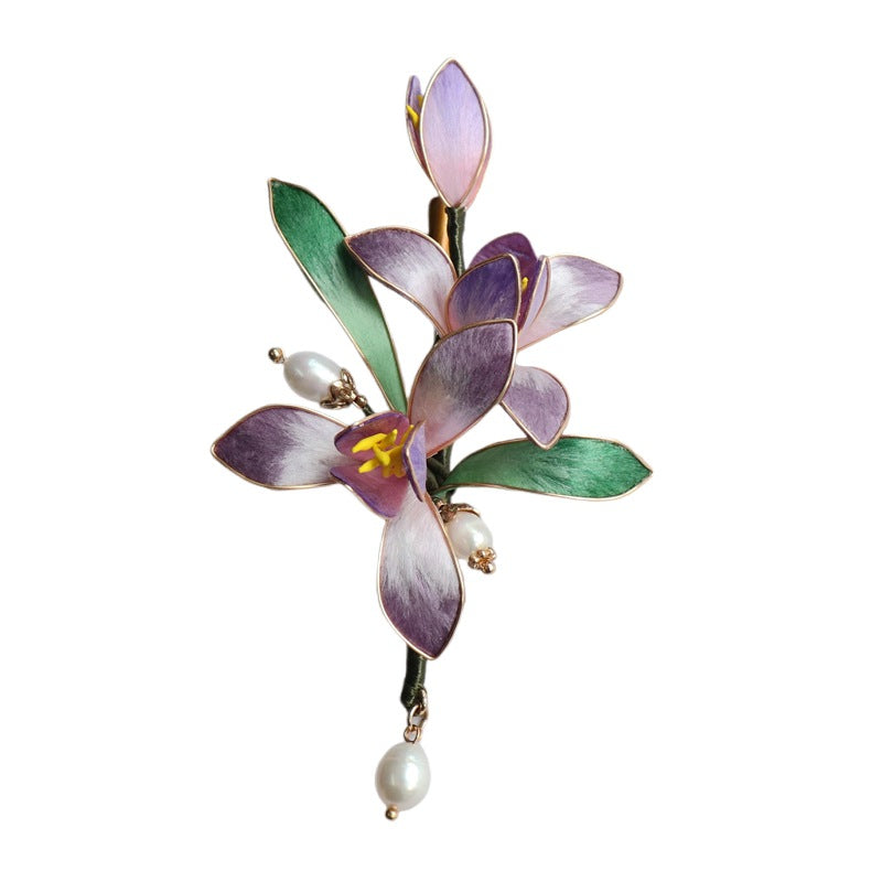 Orchidée Filigrane Brooch Décoration Fleur de poitrine