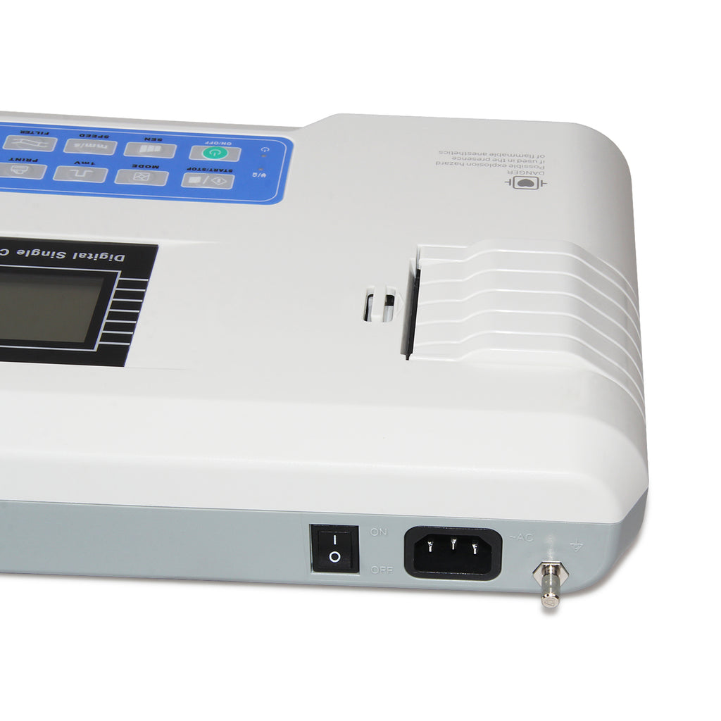 ECG Machine ECG100G monocanal 12 Lead EKG Electrocardiographe Imprimante CE FDA
