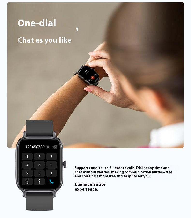 Intelligent Bluetooth Calling Sports Monitoring Watch Fréquence cardiaque haute précision Blood Oxygen Wat