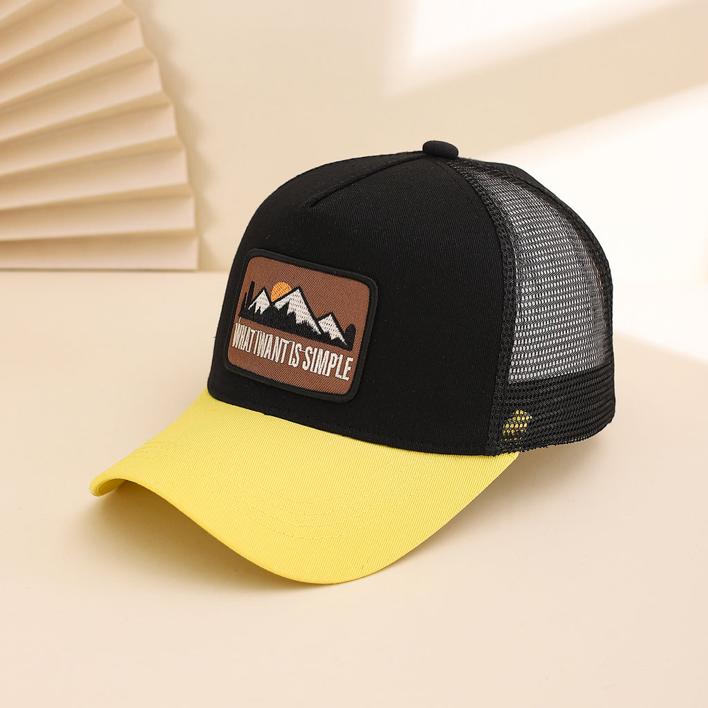 Patchwork homme Sunset Mountain Mesh Casquette de baseball
