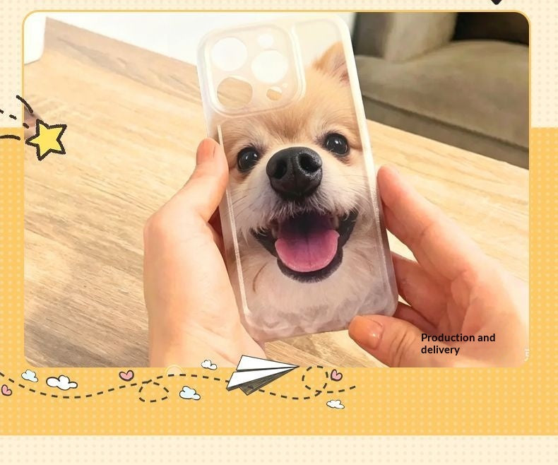 Cas personnalisés de téléphone pour animaux avec le nez d'un petit chien qui peut être moulé.