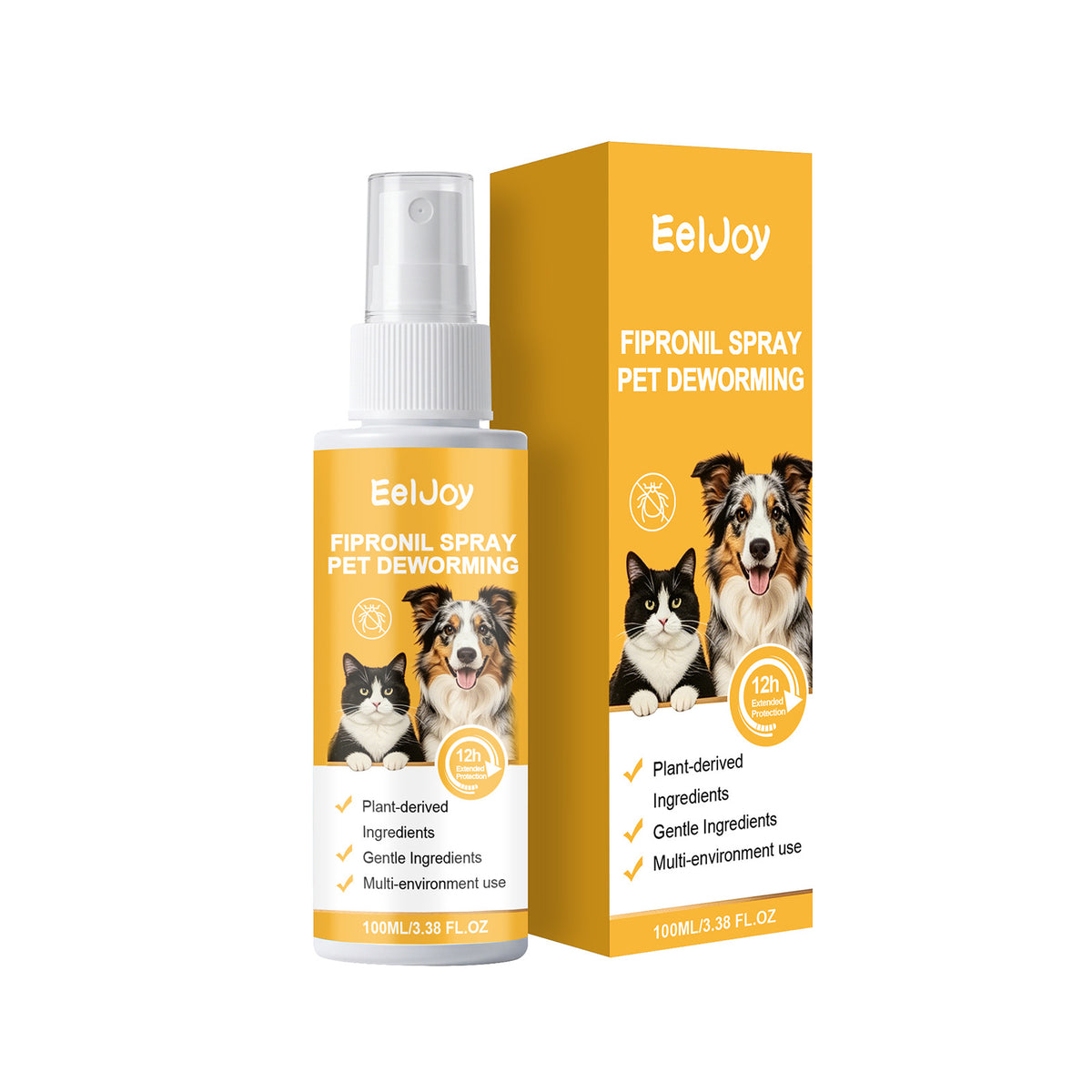Eeljoy Pet Fipronil Spray quotidien nettoyage de surface du corps et soin Texture douce Pet Care Pro