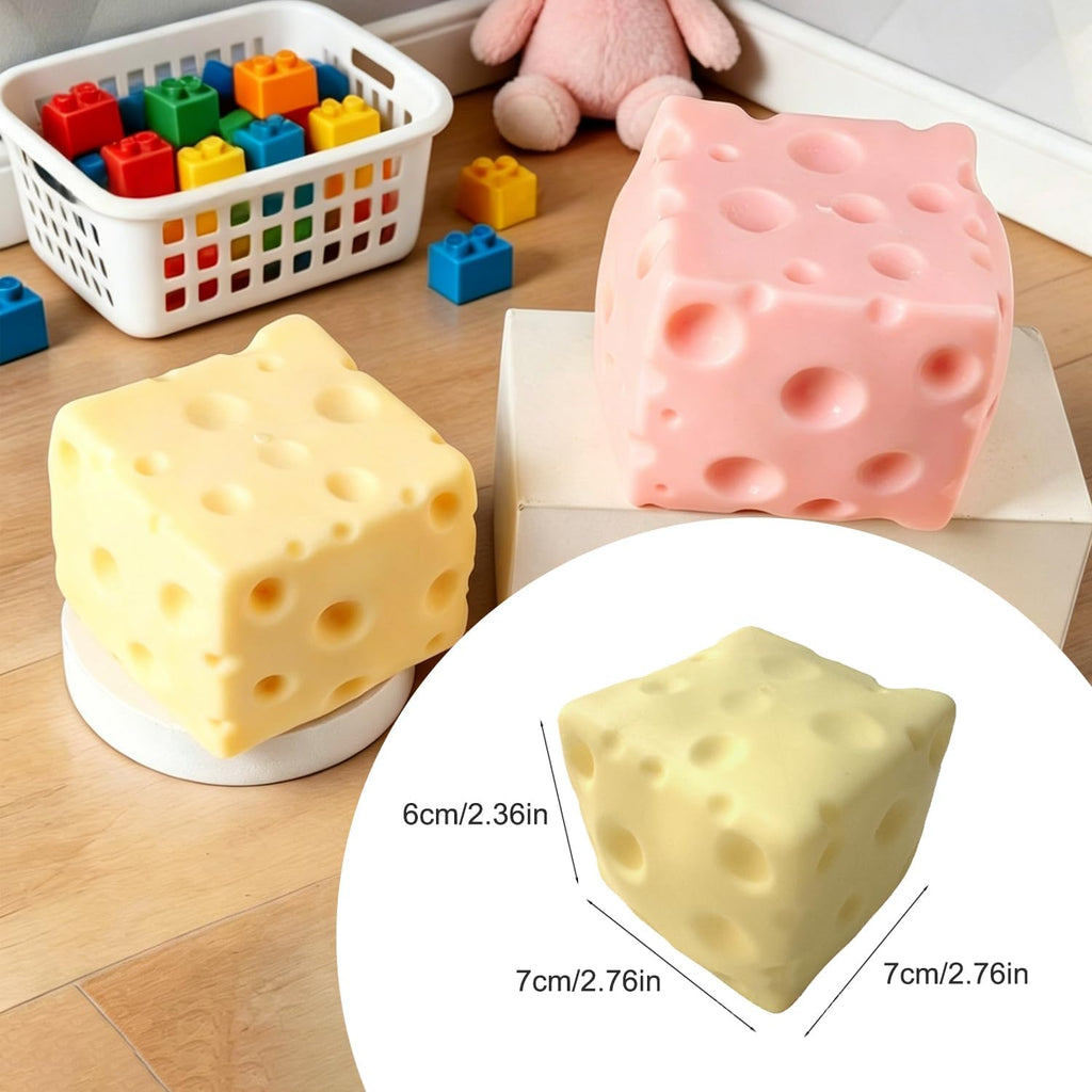 Jouet de fromage pour le stress et l'anxiété Relief Soft Skin-Feel Cheese Squeeze Toy