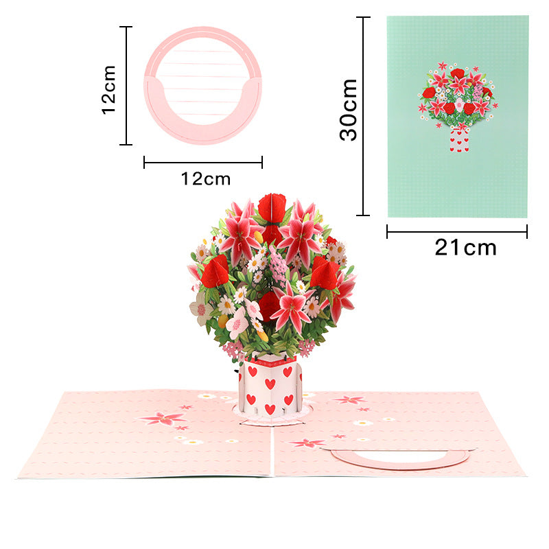 Découpe 3D de papier créatif de fleurs amovibles
