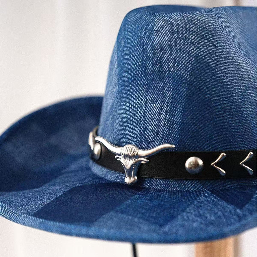Hommes et femmes Western Cowboy Outdoor Travel Chapeau plat