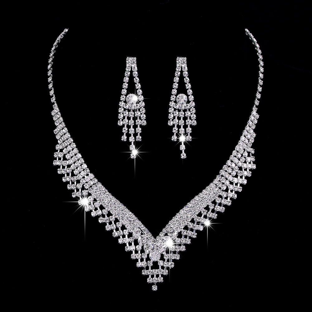 Boucles d'oreilles Zircon d'eau complet en strass