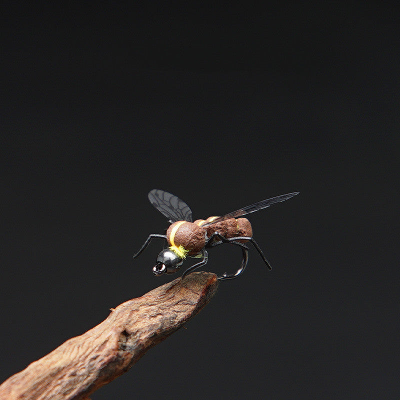 Pêche Bâton flottant Eau Bionic Fly Road Sous-bâton Bâton mouche Insecte faux Bâton artificiel