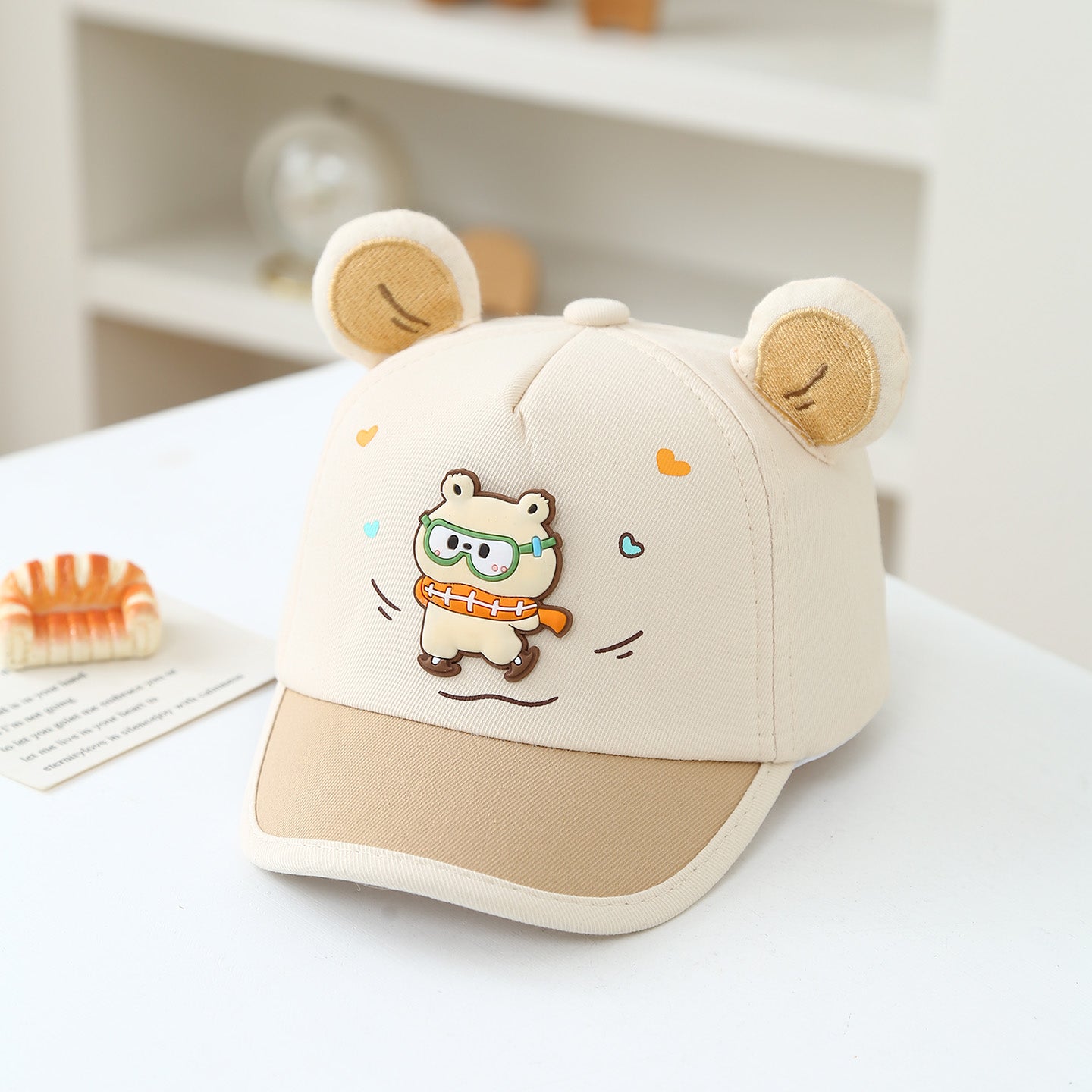 Été Garçons et filles Dessin Snowman 3D style oreille Casquette de baseball pour 3-18 mois vieux enfant