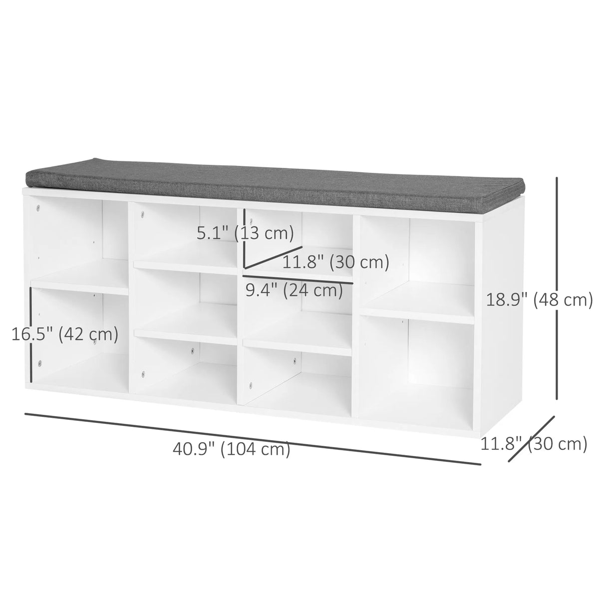 Banc de chaussures avec rangement