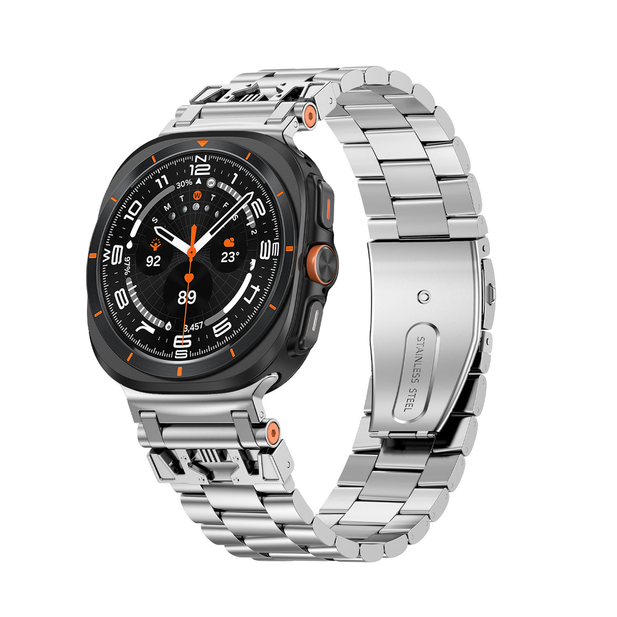 Convient pour trois bandes en acier Armor Bracelet en métal