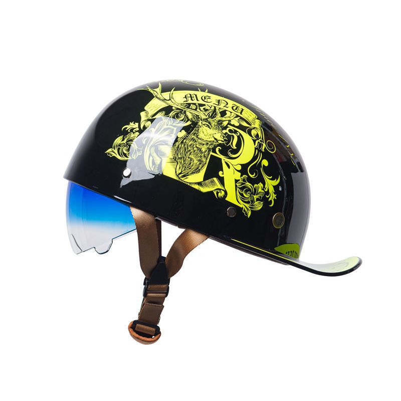 Casque de vélo électrique pour hommes Retro Half Helmet