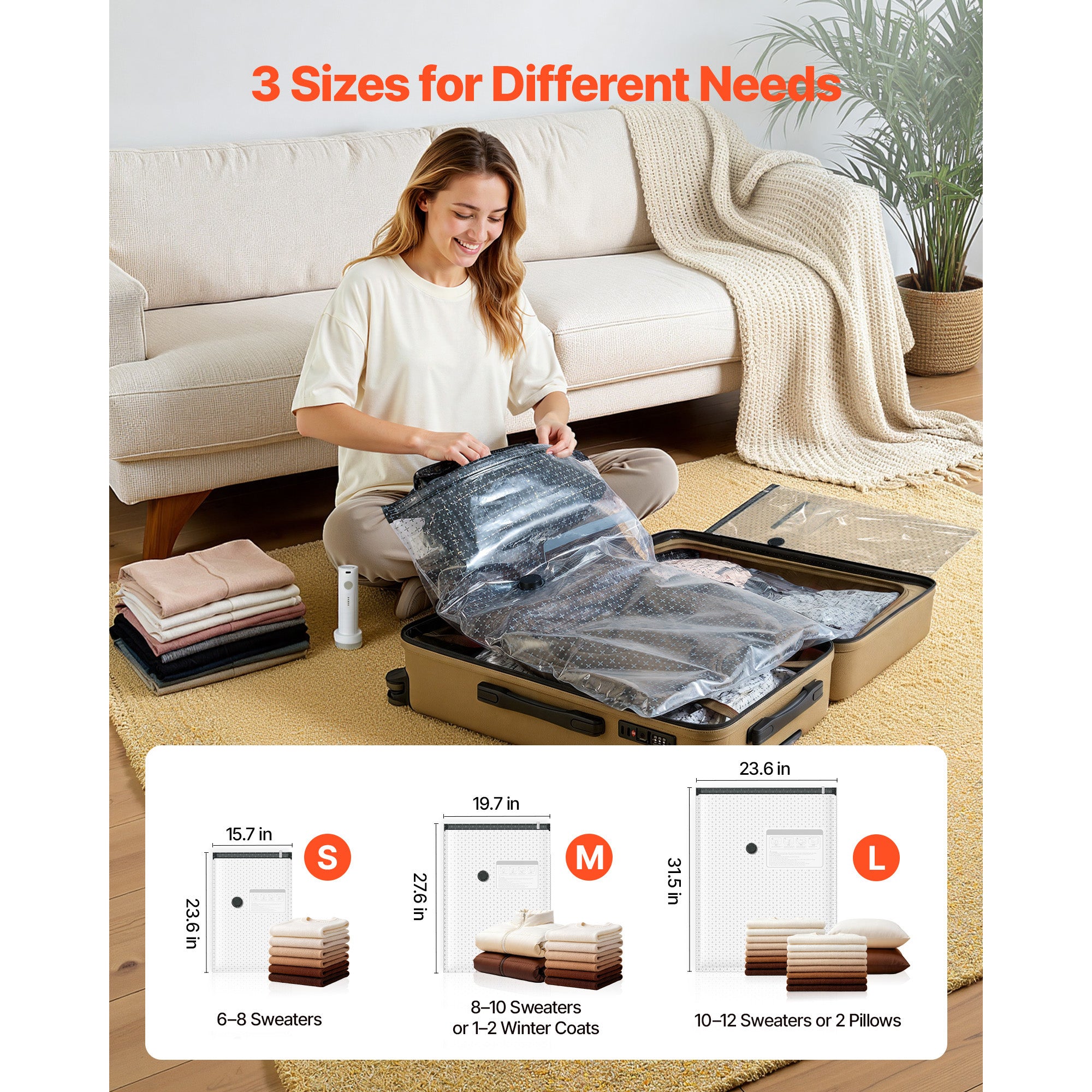 Sacs de rangement sous vide