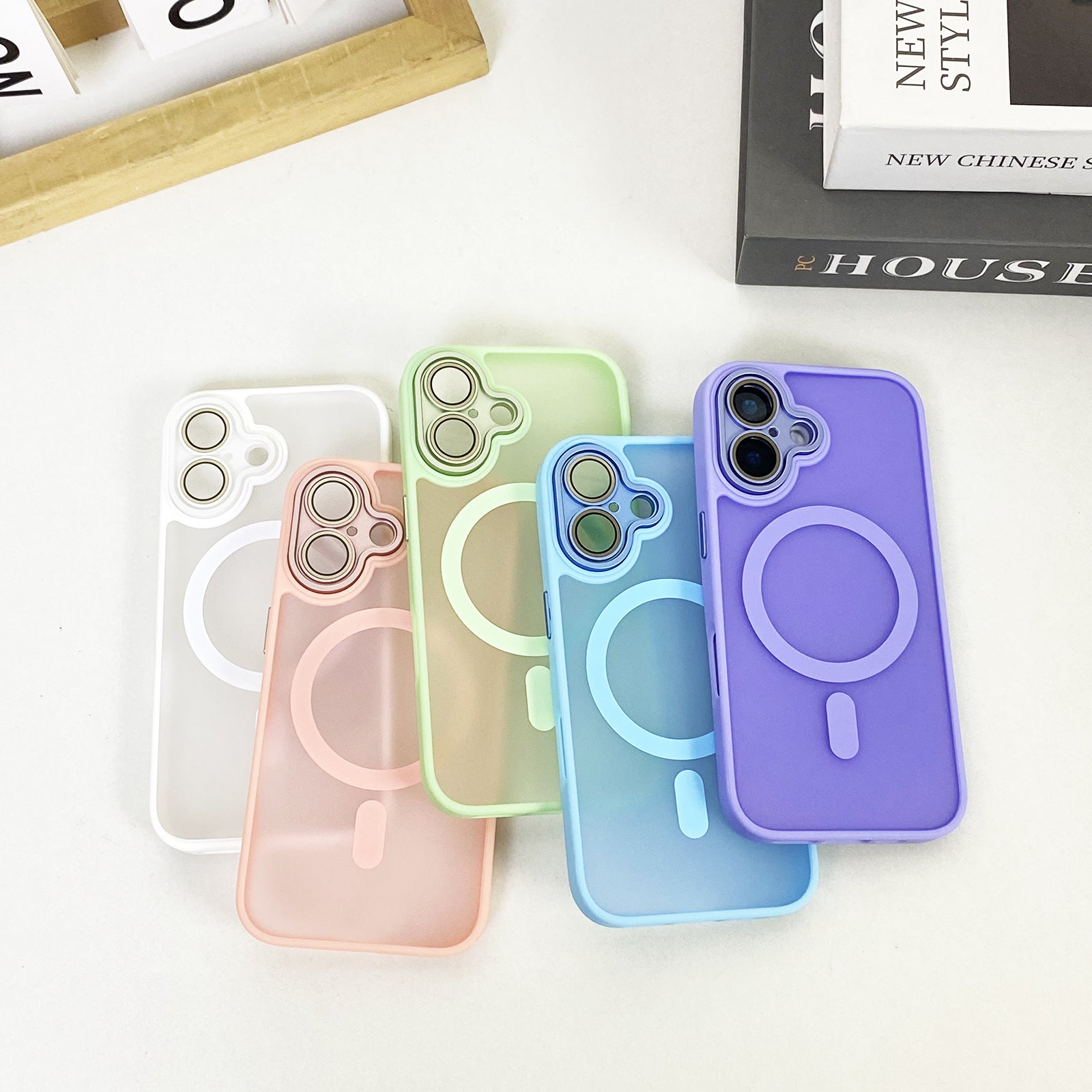 JD Magnetic Matte Phone Case Tout inclus résistant à la chute