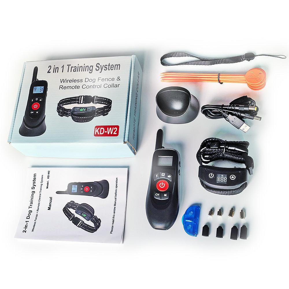 Electronic Fence 2-in-1 Remote Dog Trainer with Sound and Vibration
