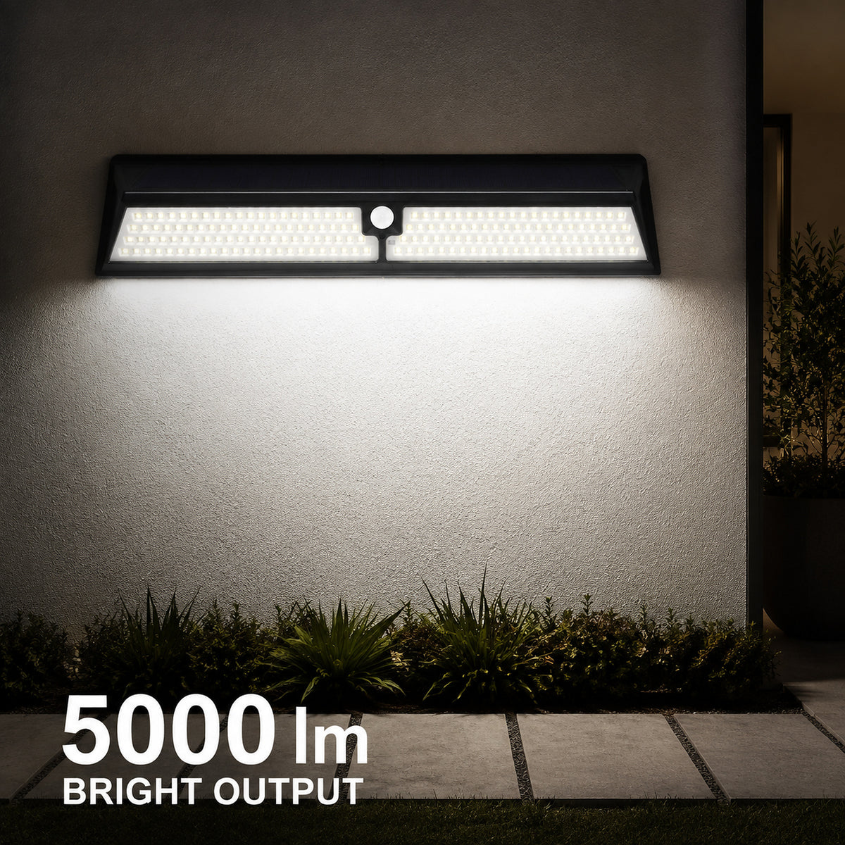 Solar Powered Rechargeable Motion Sensor Garden Light W120 Pour la décoration de triage LED Landsca