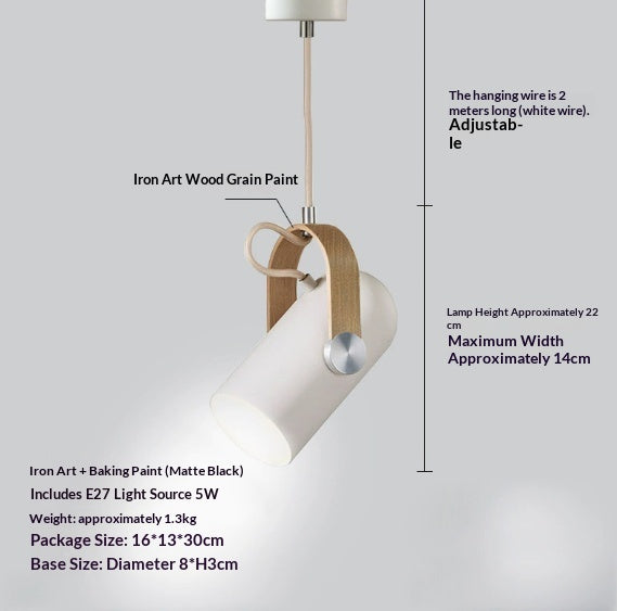 Lampe de pendentif rotative moderne minimaliste