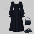 Robe de style français Elégante Vintage Femme