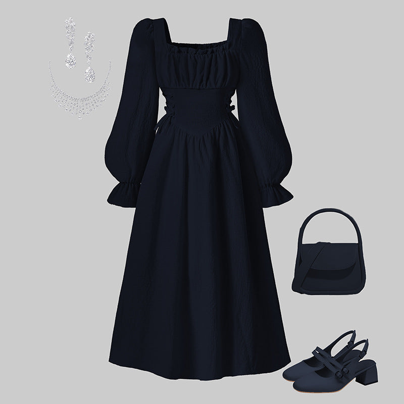 Robe de style français Elégante Vintage Femme