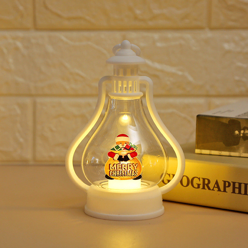 Décorations de Noël Lumières LED Boutique Fenêtre Ornements Lampe Portable pour Enfants Pendentif Cr