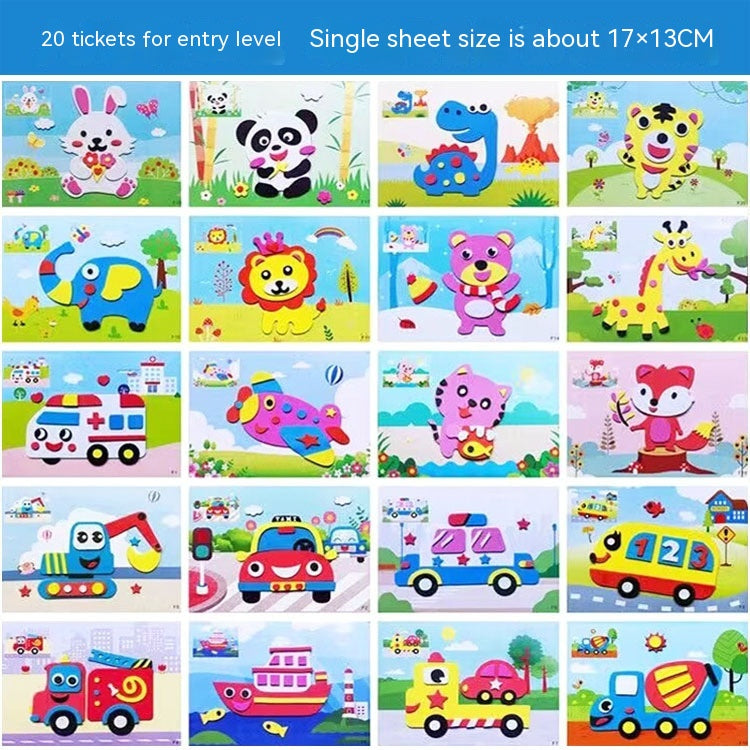 Stickers 3D imprimé créatif pour enfants
