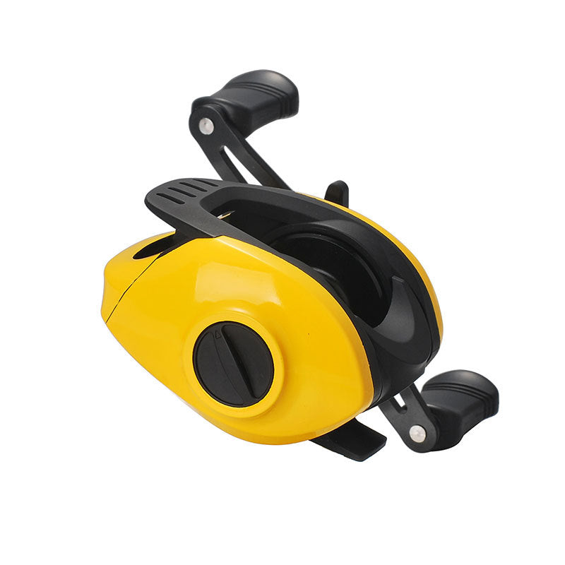 Petite roue de chute d'eau jaune Luya roue bobine de pêche Lei Qiang Hit noir Micro-objet Mod