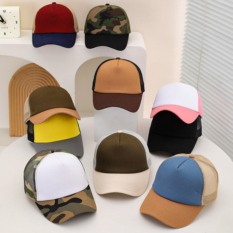 Chapeau de camionneur multicolore pour homme pour la protection contre le soleil