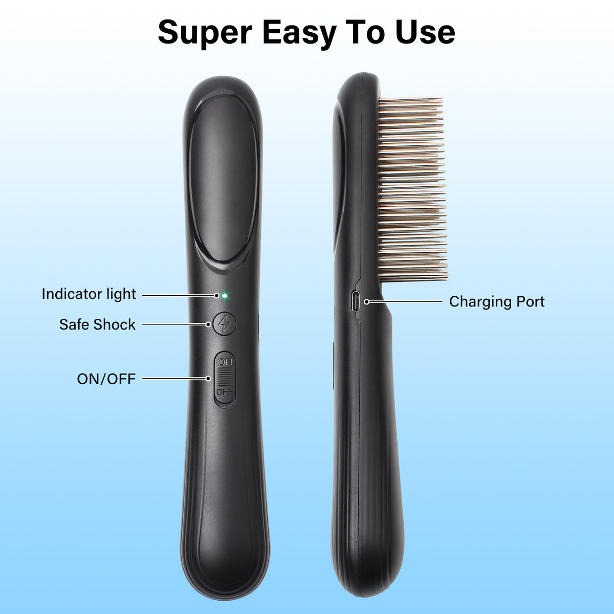 Insect repellent comb for animals - Color can be communicated to the sender