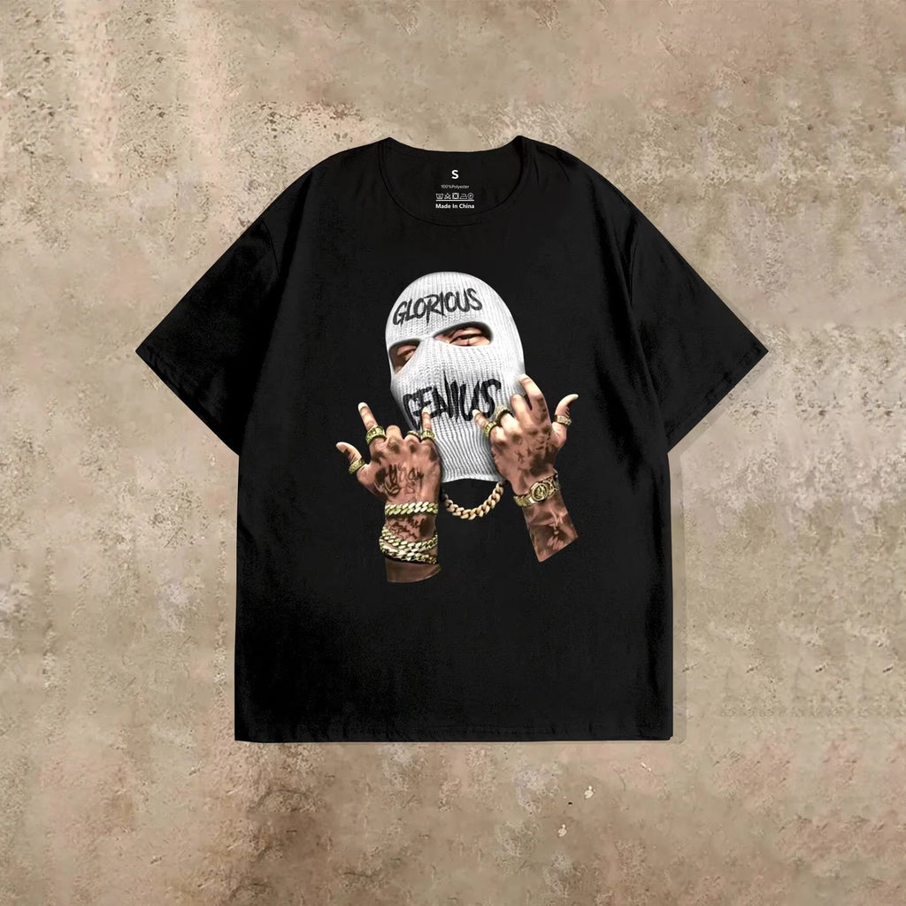 T-shirt en T-shirt rond homme Retro manches courtes