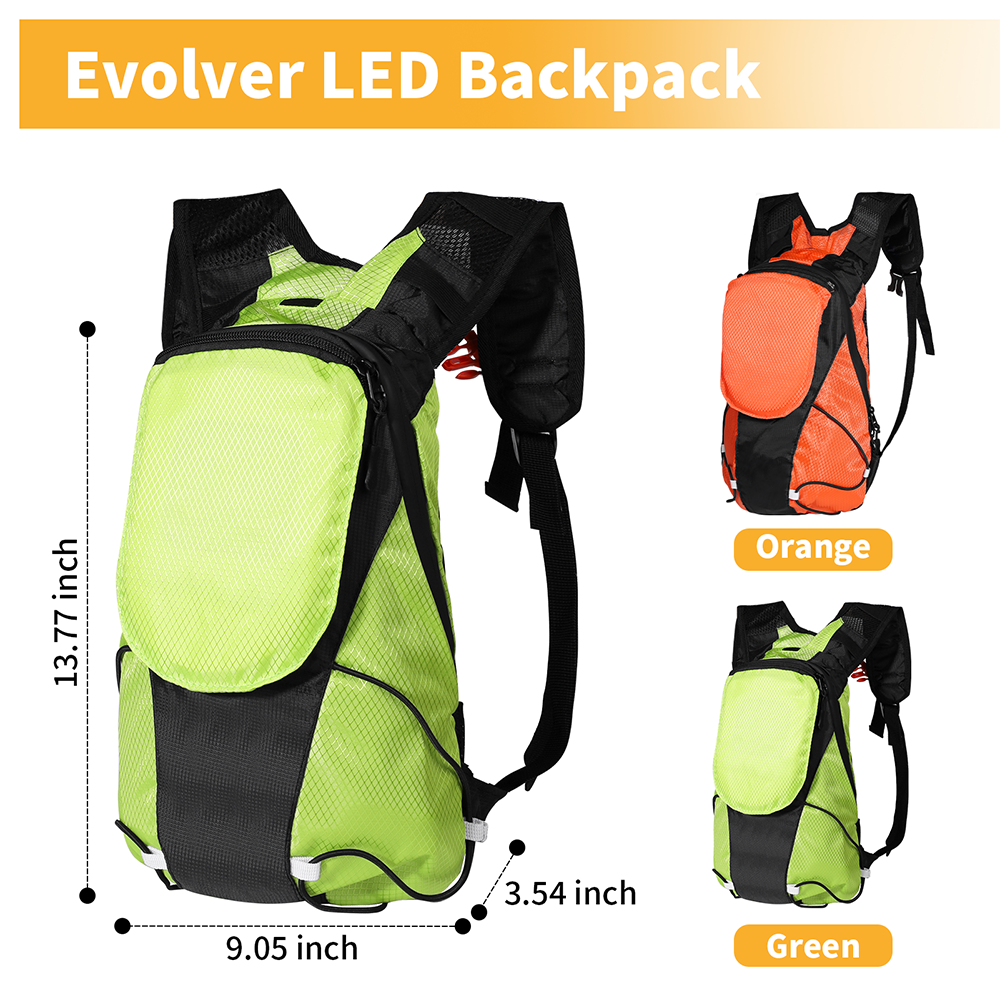 Sac à dos LED coloré et élégant avec effets d'éclairage dynamique synchronisés de la musique